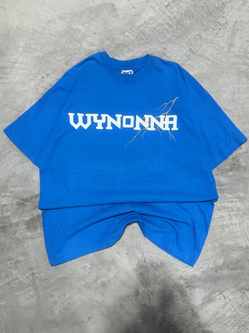 Vintage 1996 Wynonna WY's World It's Electric Tour Tee Blue XL